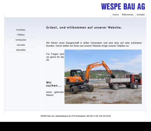 Wespe Bau AG  Öffnungszeit