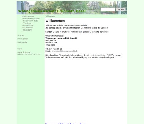 Wohngenossenschaft Gr&uuml;nmatt Basel  Willkommen   &Ouml;ffnungszeit