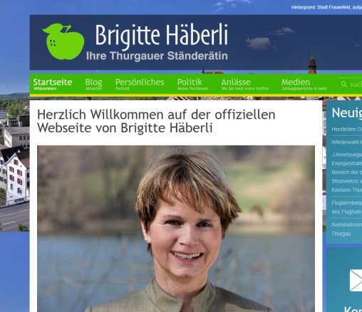 Brigitte Häberli   Ihre Thurgauer Ständerätin   Startseite || Willkommen  Öffnungszeit