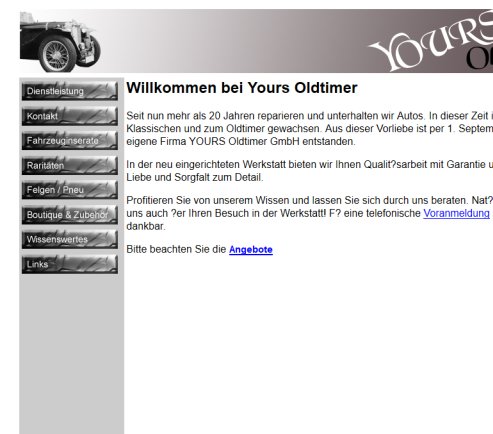 Willkommen bei YOURS Oldtimer GmbH YOURS Oldtimer GmbH Öffnungszeit