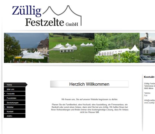 Home Züllig Festzelte GmbH Öffnungszeit