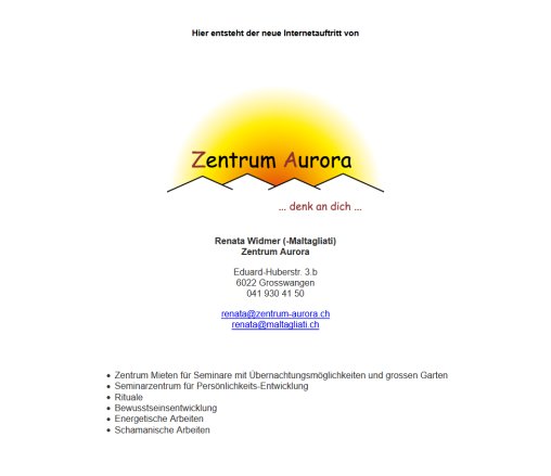 Zentrum Aurora  Öffnungszeit