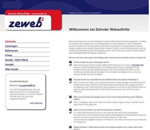 Rundum Service für Ihren Webauftritt   Zehnder Webauftritte  Öffnungszeit