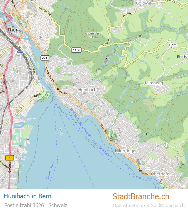 Hünibach Stadtplan Bern