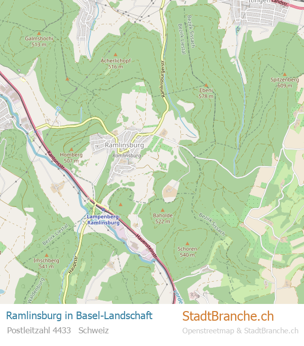 Ramlinsburg Stadtplan Basel-Landschaft